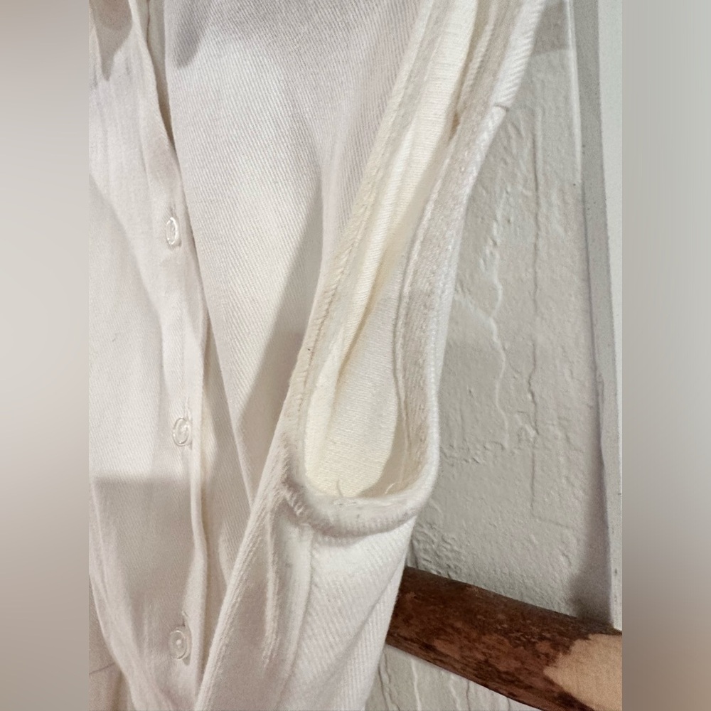 Who What Wear x Target Denim Sleeveless Button Down Dress White Size Small - Picture 8 of 8